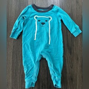 Tea blue baby romper jumpsuit with bear size 6-9 months
